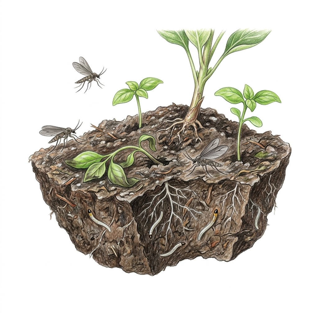 Fungus gnats (Bradysia, Sciara and related species (Sciaridae)), illustration