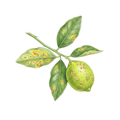Citrus canker, illustration