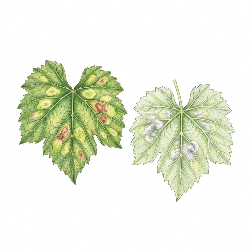 Downy mildew (Peronospora, Plasmopara and related water moulds), illustration