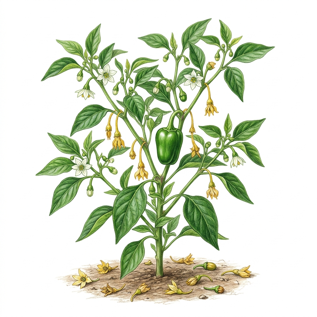 Flower drop, illustration