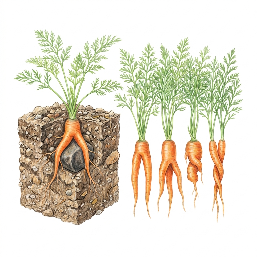 Forked roots, illustration