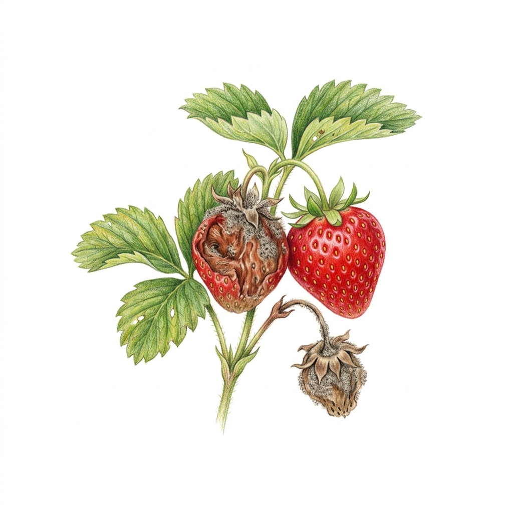 Grey mould (Botrytis cinerea), illustration