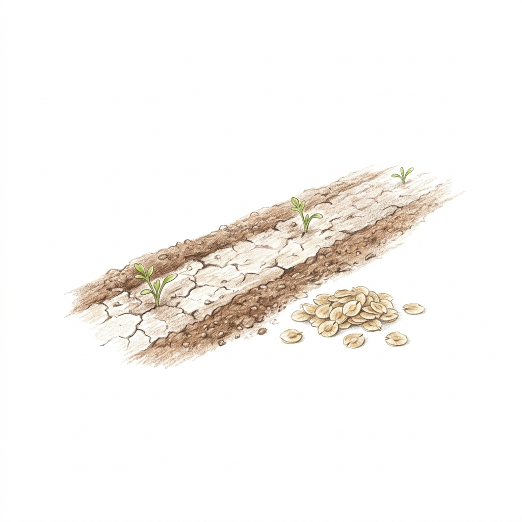 Poor germination, illustration
