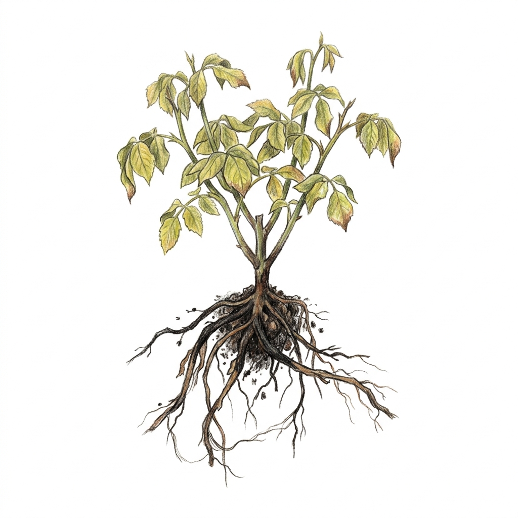 Root rot (Phytophthora and Pythium), illustration