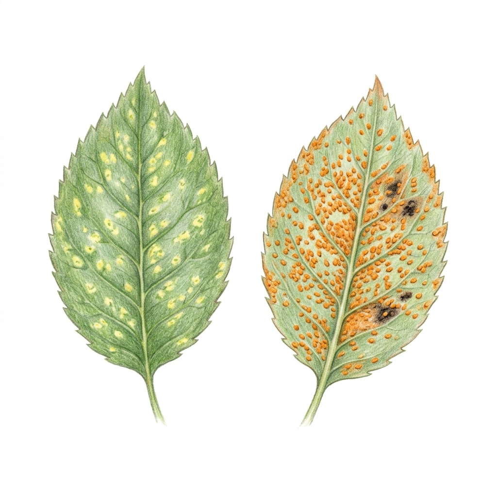 Rust (Puccinia, Phragmidium, Uromyces and other rust fungi), illustration