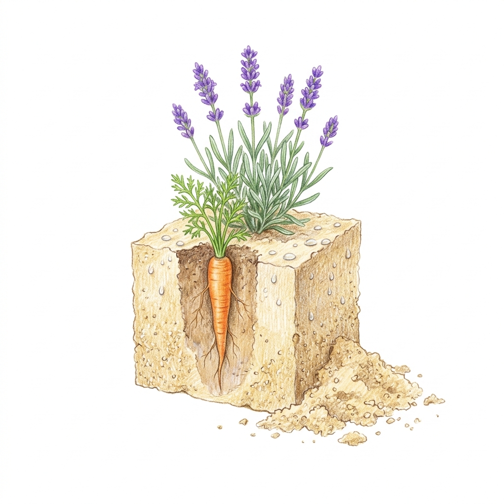 Sandy soil, illustration