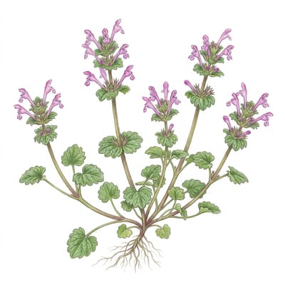 Henbit, illustration