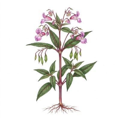 Himalayan balsam, illustration