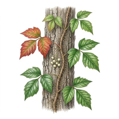 Poison ivy, illustration