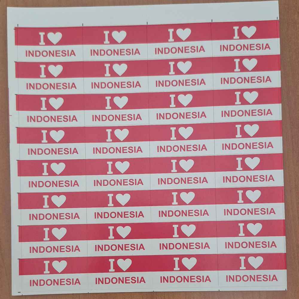 STIKER BENDERA L ❤️ INDONESIA di Toko Seragam