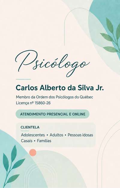 Psicólogo brasileiro no Quebec