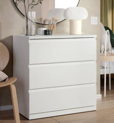 Gaveteiro Ikea Storklinta branco de 3 gavetas — foto 2 de 2