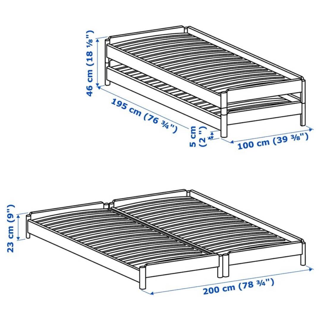 DOAÇÃO – 1 Cama (individual) UTÅKER IKEA — foto 3 de 4