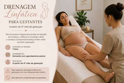 Drenagem linfática manual para gestantes.