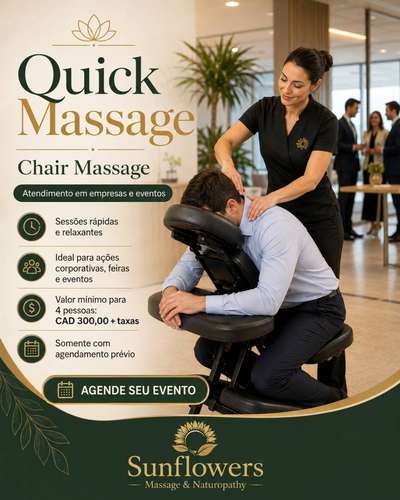 QUICK MASSAGE | MASSAGEM SUR CHAISE PARA EMPRESAS E EVENTOS