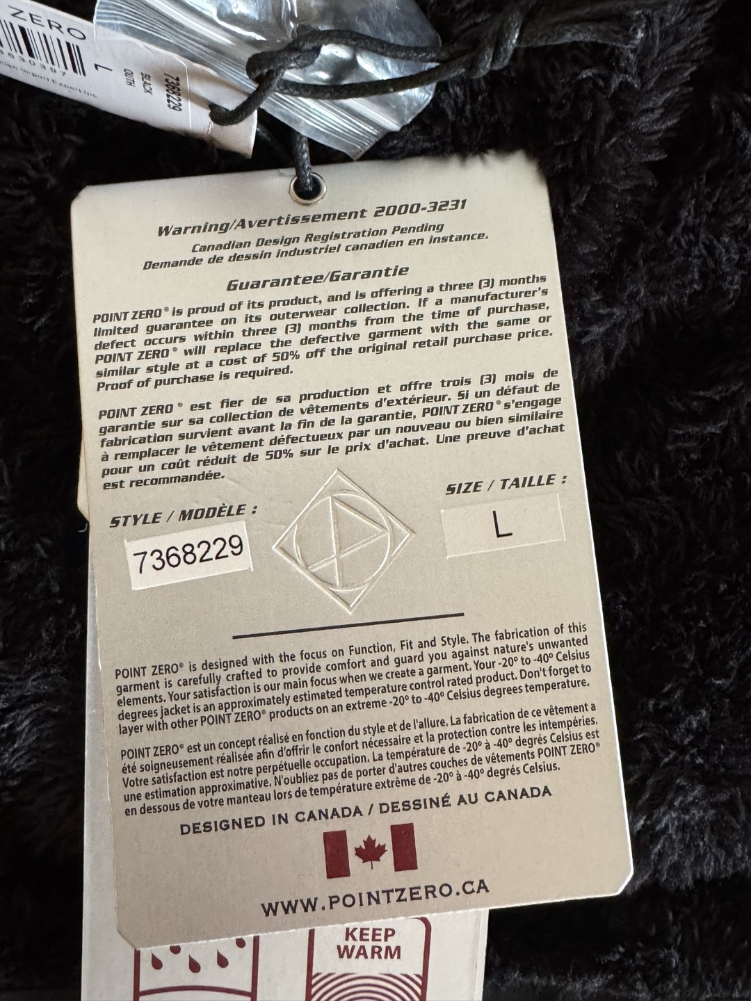 Point Zero Men's Long Winter Puffer Jacket – BRAND NEW — foto 5 de 5