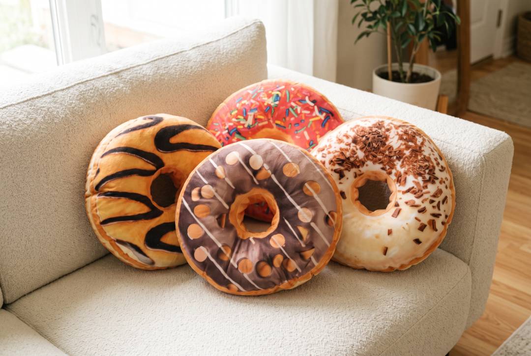 Almofada / Pelúcia Donut Fofinha (35 cm) - 100% Nova | Vários Modelos (Rive-Nord / Rive-Sud) — foto 4 de 9
