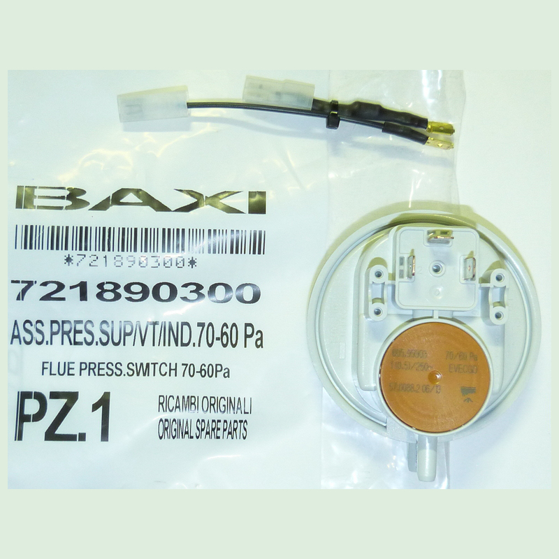 Baxi BAXI nyomáskapcsoló 70-60Pa indukciós kábellel (Régi: 628770, 710789900, 5663820)