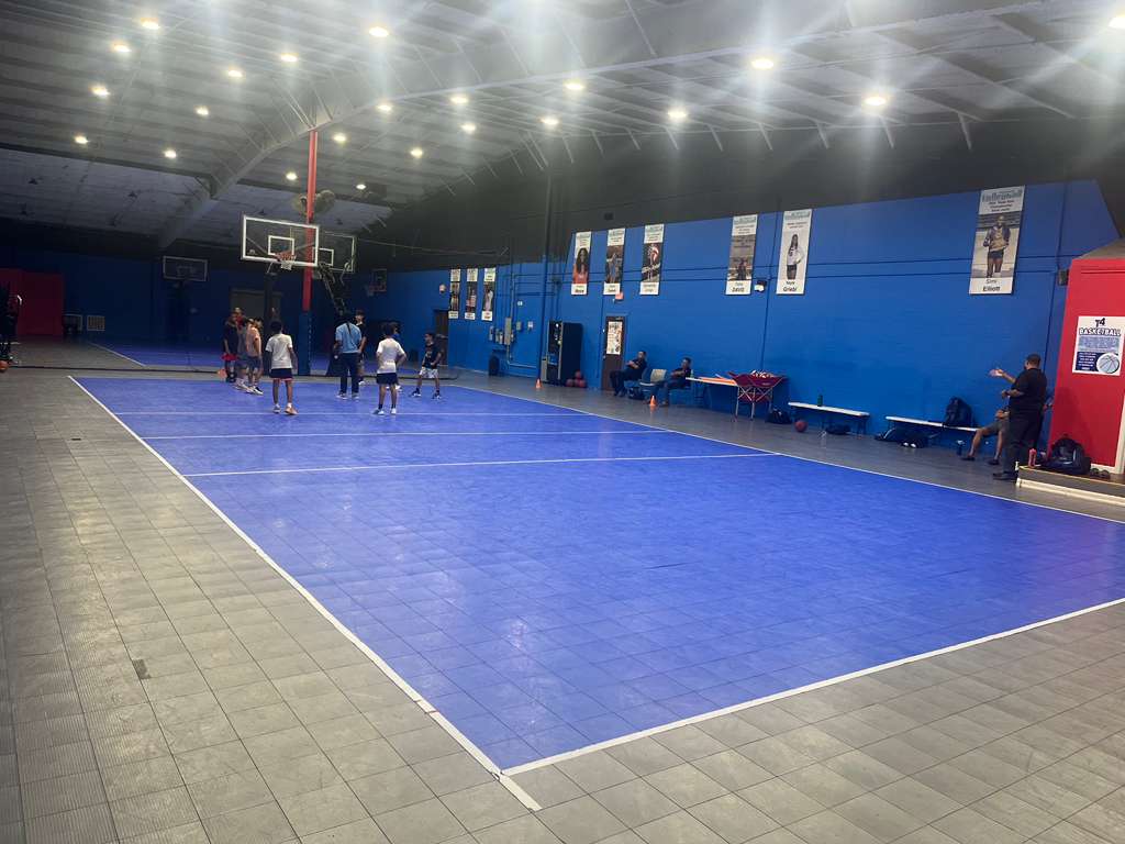 Young players in a training drill