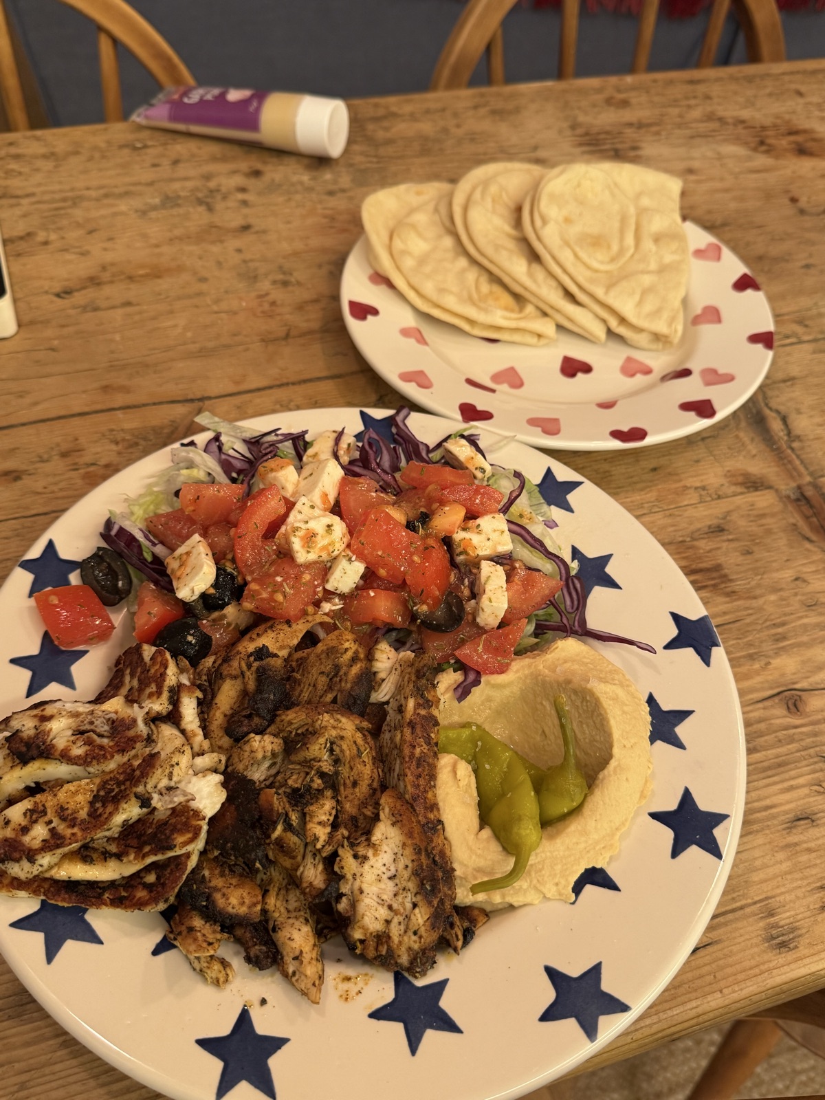 Homemade chicken Shawarma salad plate   - Image 1