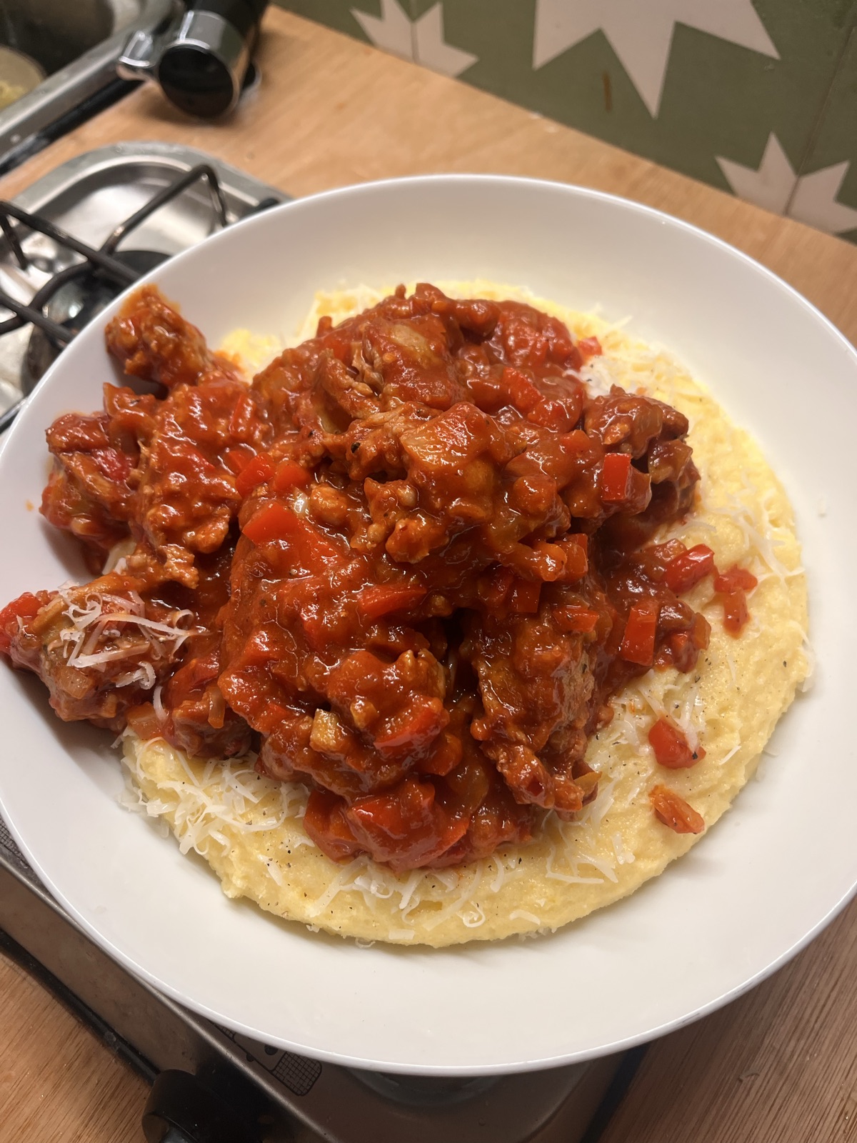 Post cycle sausage and polenta - Image 1