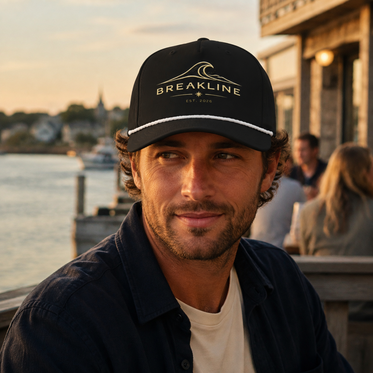 Classic rope cap in Black/White / One size - photo 2