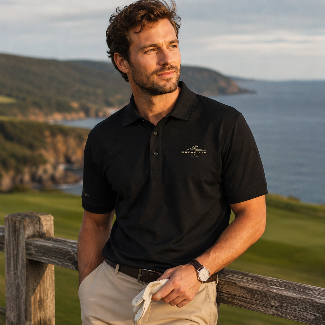Breakline Premium Polo in Black / S - photo 2