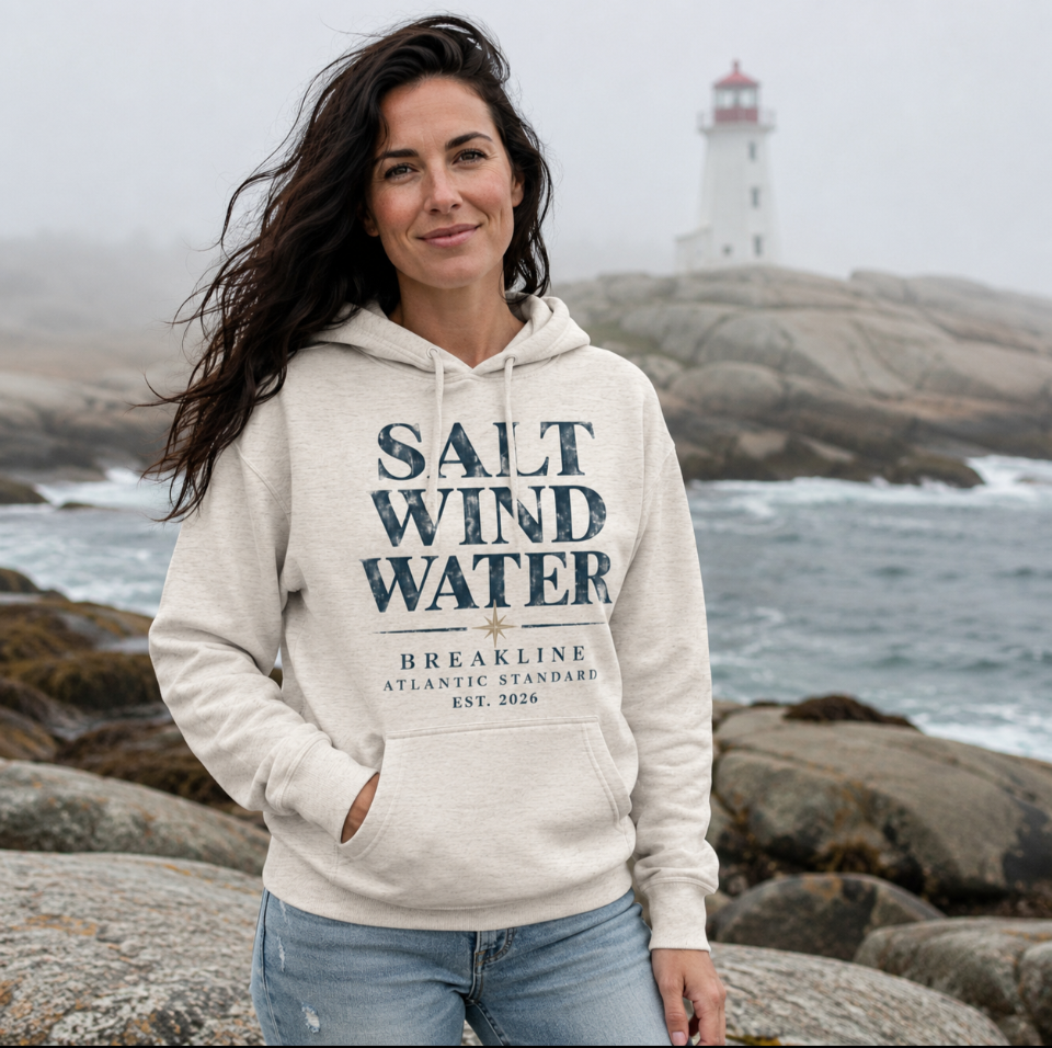 Salt Wind Water Unisex Hoodie in Bone / S - photo 2