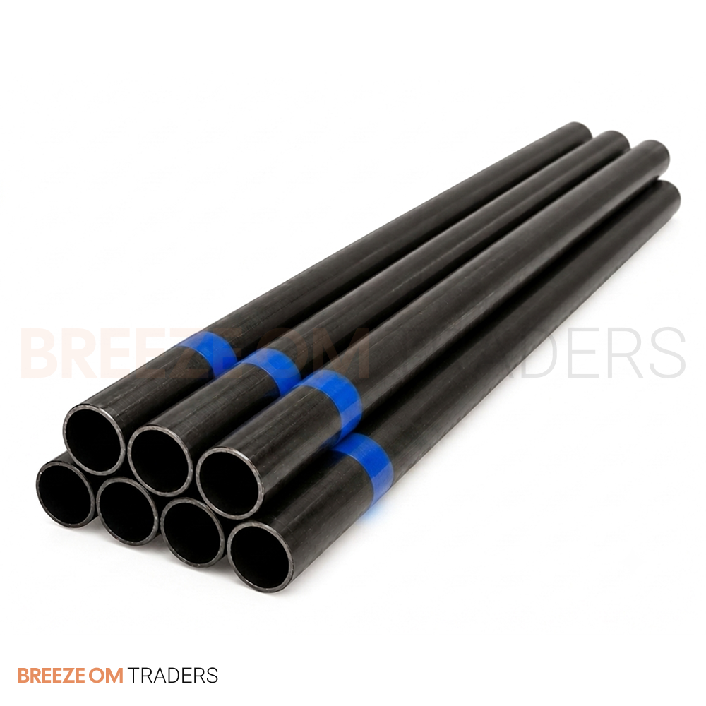 80MM (3") MS Black Jindal Pipe  ERW B-Class (per metre)