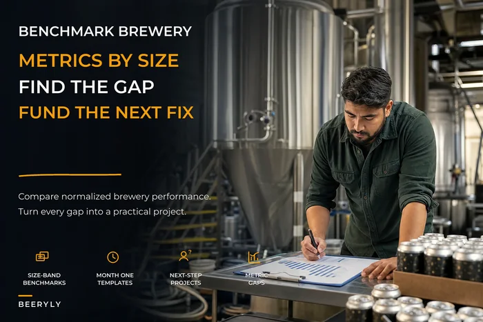 Brewery benchmarking metrics with actionable next-step projects by size