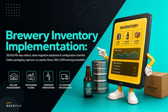 Brewery inventory software implementation: a 30/60/90‑day checklist and data‑migration playbook