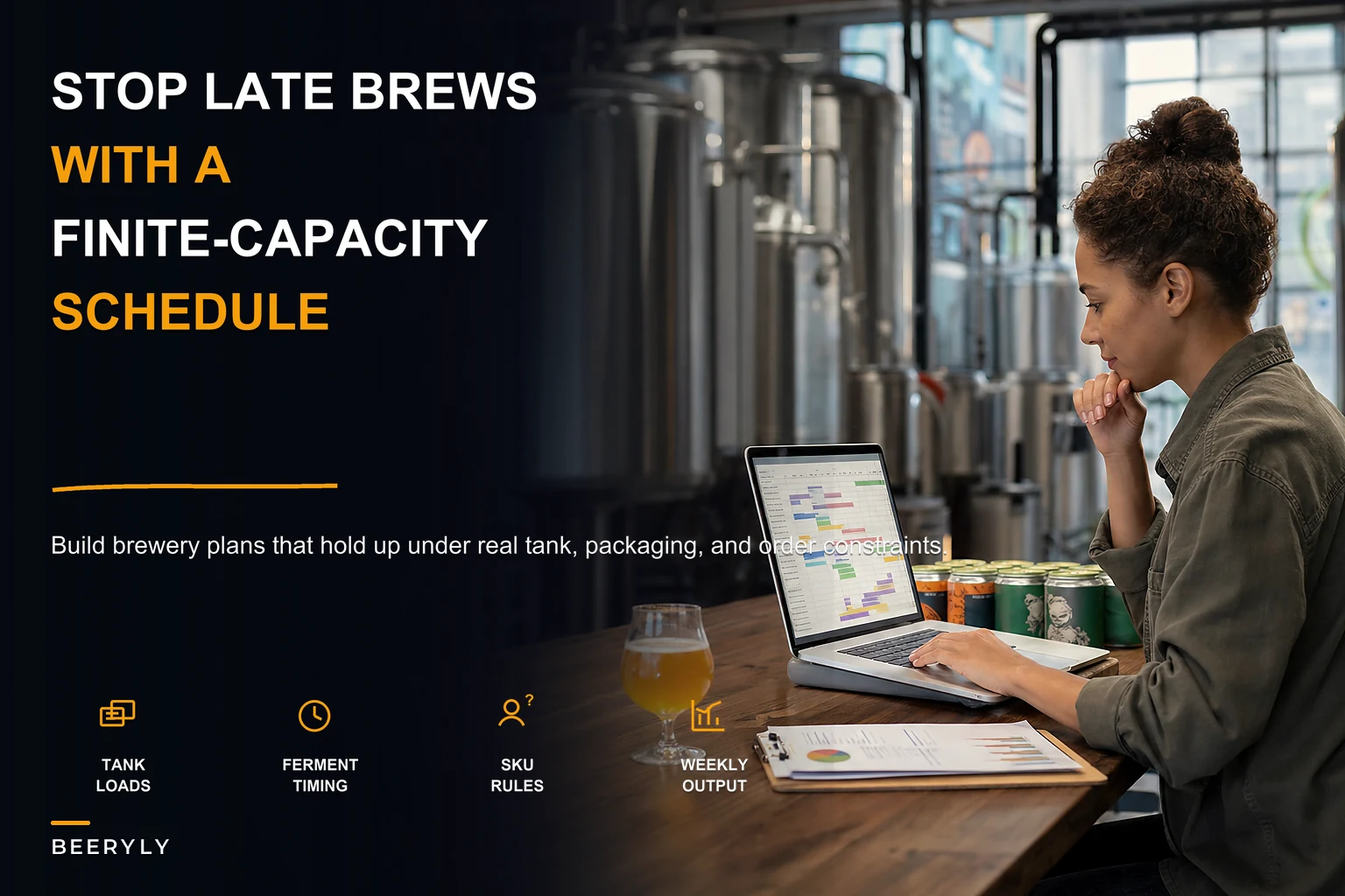 Brewery Production Scheduling System to Prevent Late Runs and Stockouts