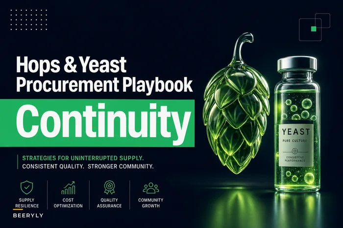 Hops and yeast procurement playbook: supplier tiers, rolling cover rules and contract clauses to avoid stockouts