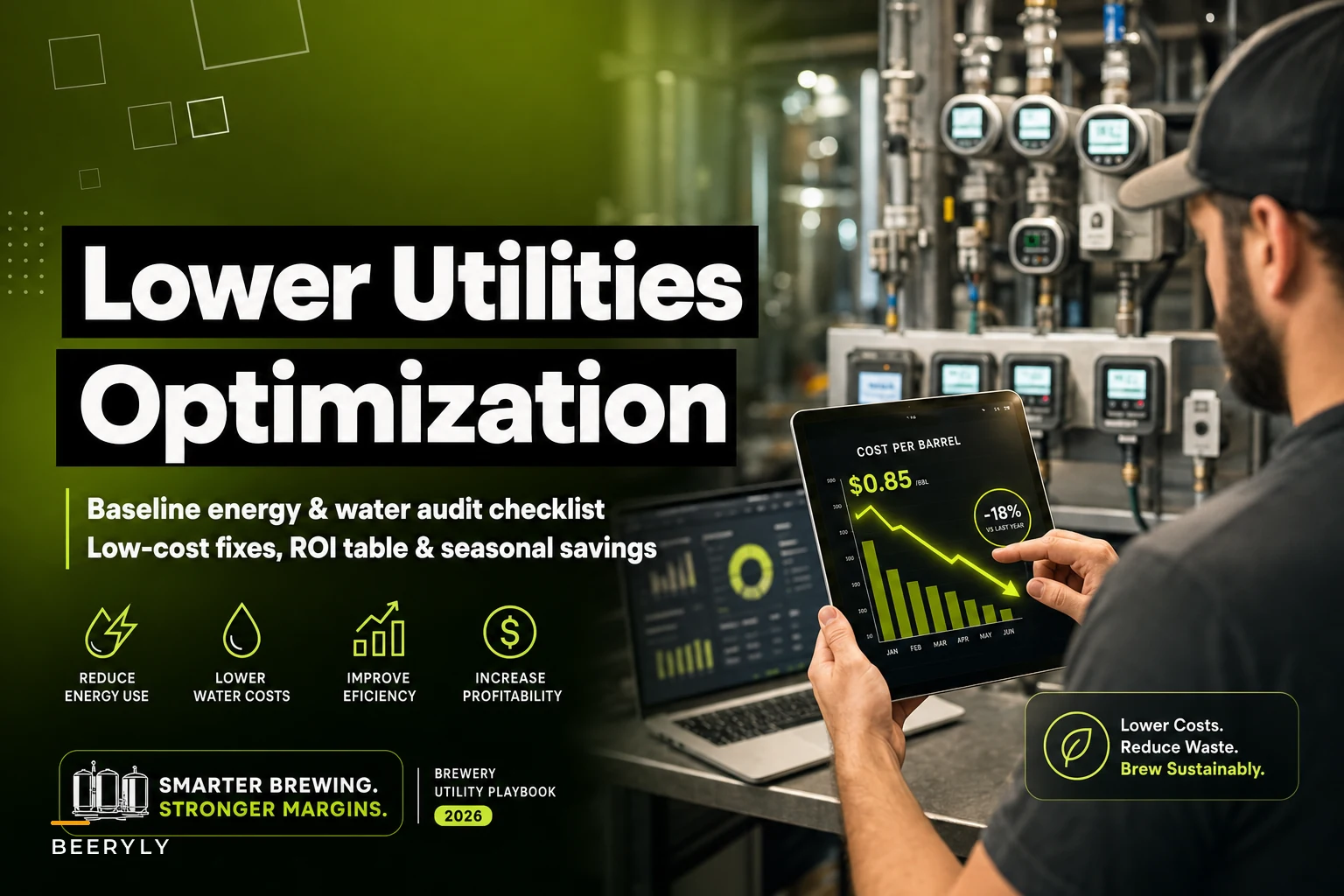 Lower utilities cost per barrel: an energy and water optimization playbook for small breweries