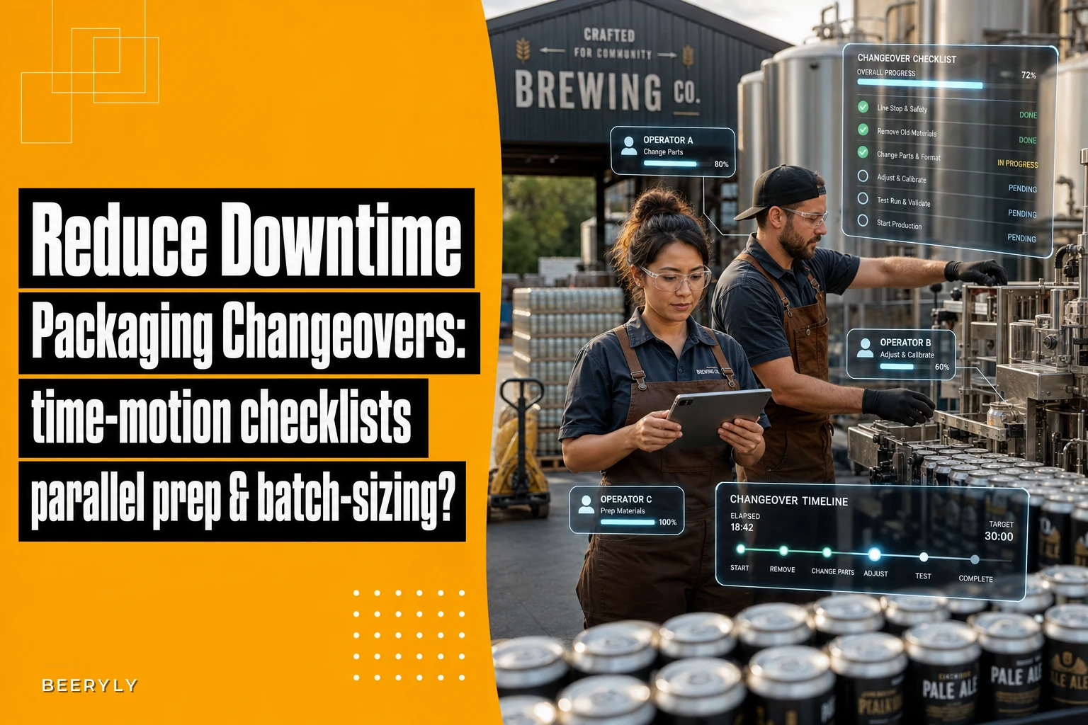 Reduce packaging changeover downtime with time‑motion checklists and parallel prep