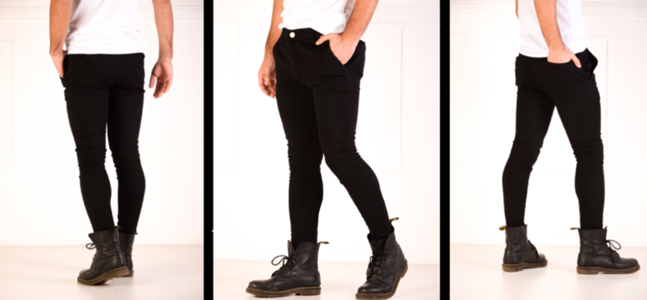 Chino gabardina negro