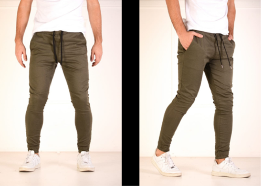 Chino gabardina verde