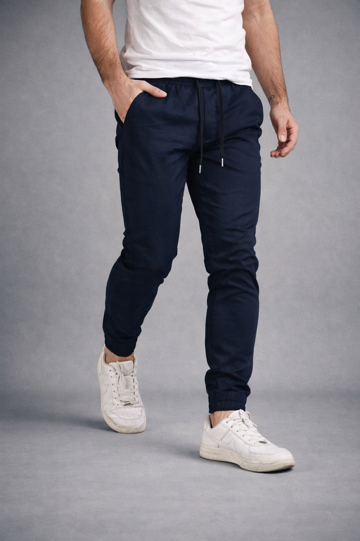 Jogger gabardina azul