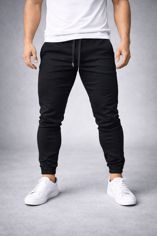 Jogger gabardina negro