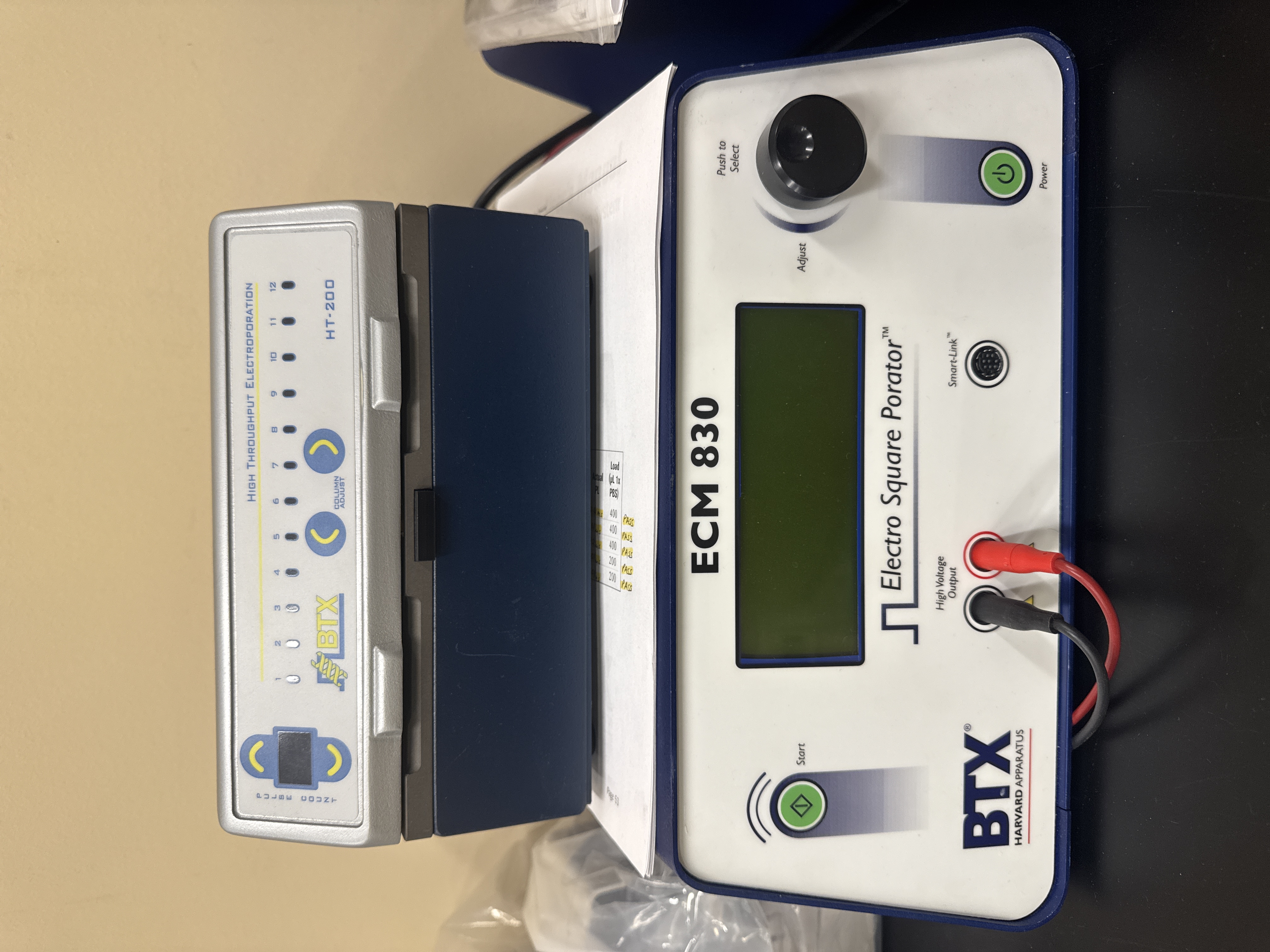 BTX ECM 830 Electroporation System with 630B Safety Chamber