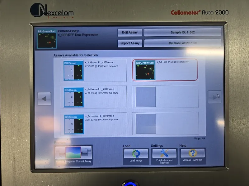 Nexcelom Cellometer Auto 2000 Brightfield and Fluorescence Cell Profiler thumbnail 13