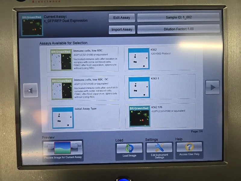 Nexcelom Cellometer Auto 2000 Brightfield and Fluorescence Cell Profiler thumbnail 12