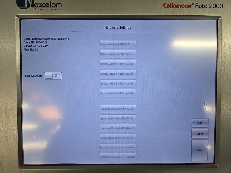Nexcelom Cellometer Auto 2000 Brightfield and Fluorescence Cell Profiler thumbnail 9