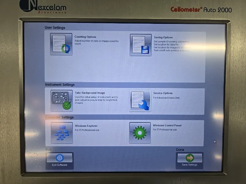 Nexcelom Cellometer Auto 2000 Brightfield and Fluorescence Cell Profiler thumbnail 11