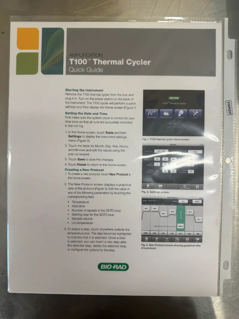 Bio-Rad T100 Thermal Cycler with 96 - well, x 0.2 ml PCR Block thumbnail 15