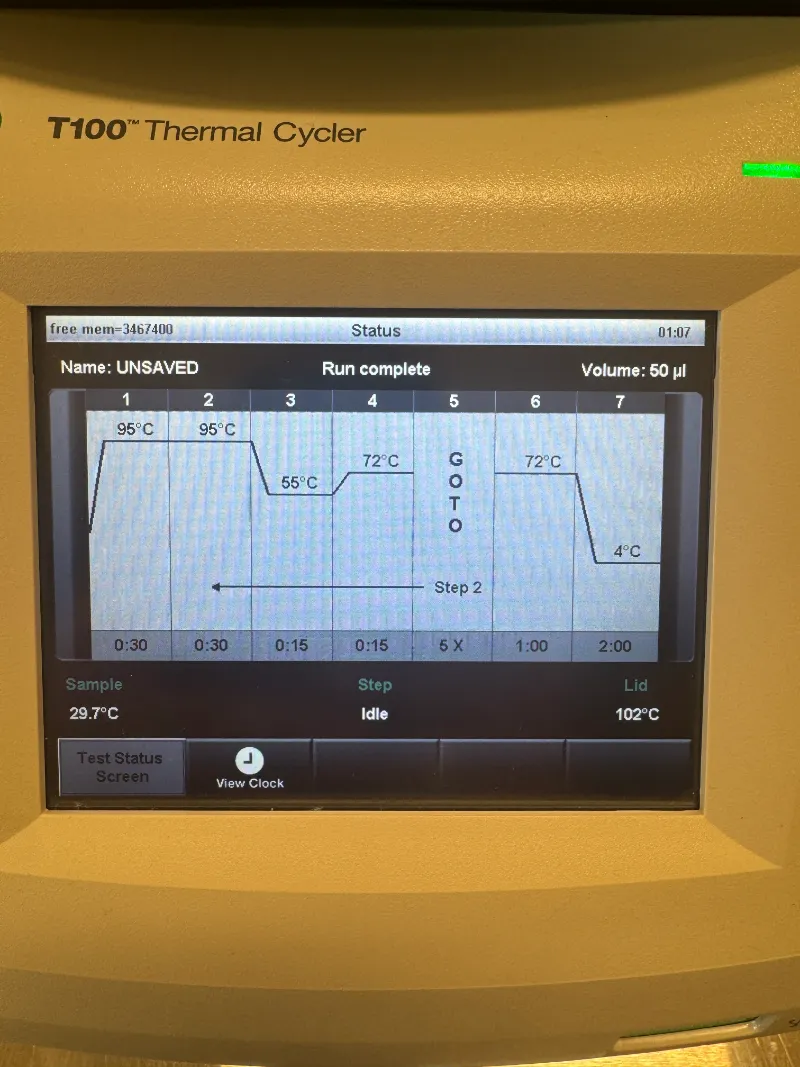 Bio-Rad T100 Thermal Cycler with 96 - well, x 0.2 ml PCR Block thumbnail 10