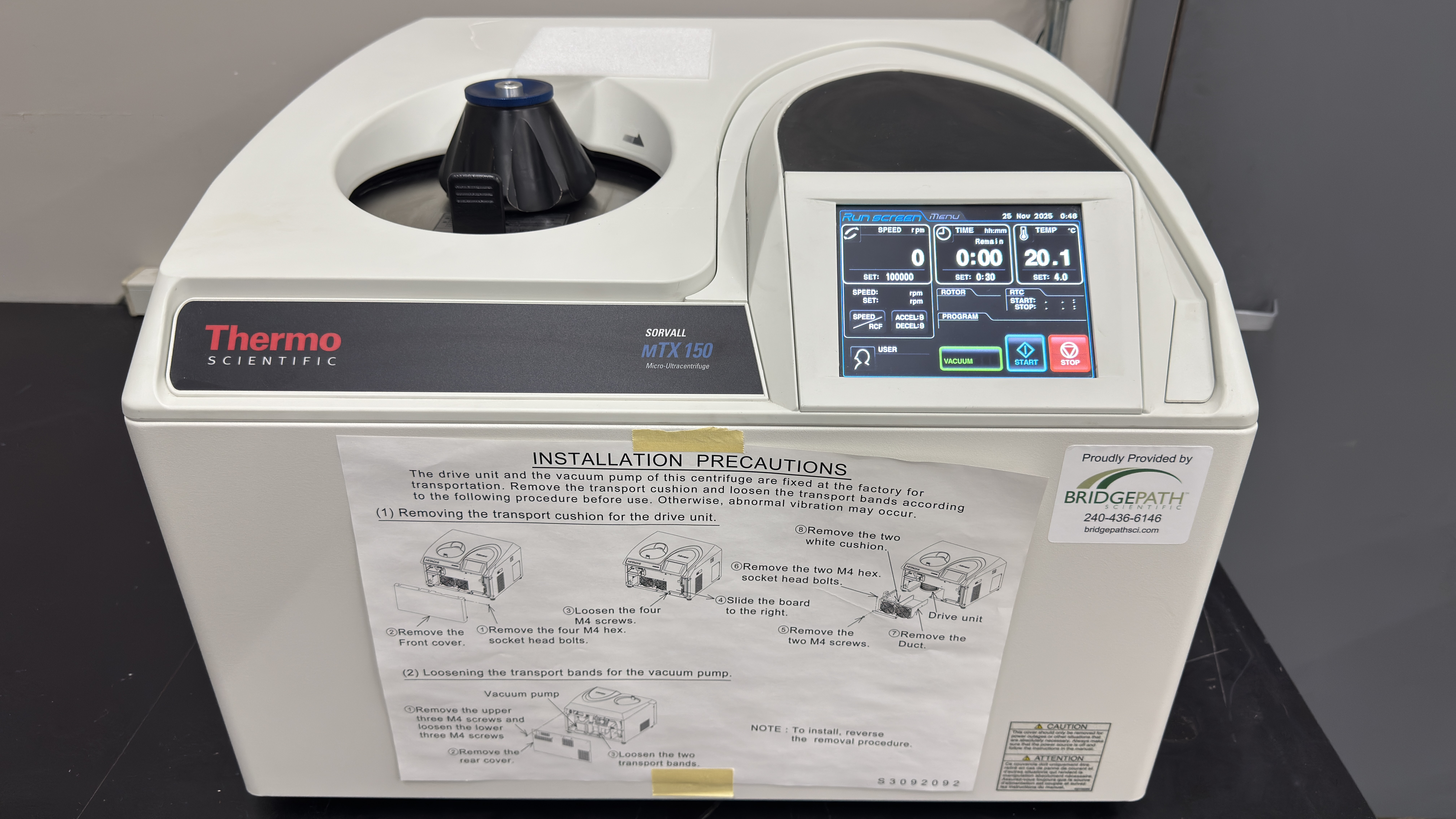 Thermo Scientific MTX 150 Refrigerated Benchtop Ultracentrifuge thumbnail 12