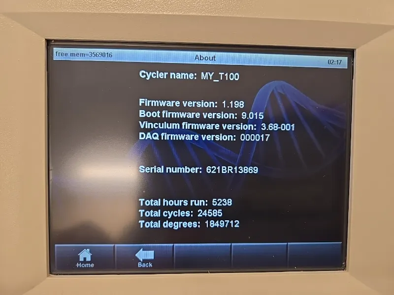 Bio-Rad T100 Thermal Cycler with 96 - well, x 0.2 ml PCR Block thumbnail 5
