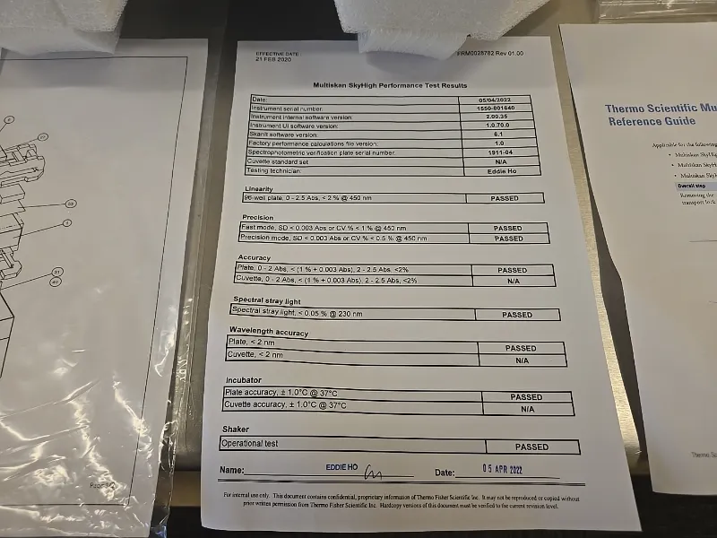 'New in box' Thermo Scientific A51119600 Multiskan SkyHigh Type 1550 UV/Vis Microplate Plate Reader thumbnail 11