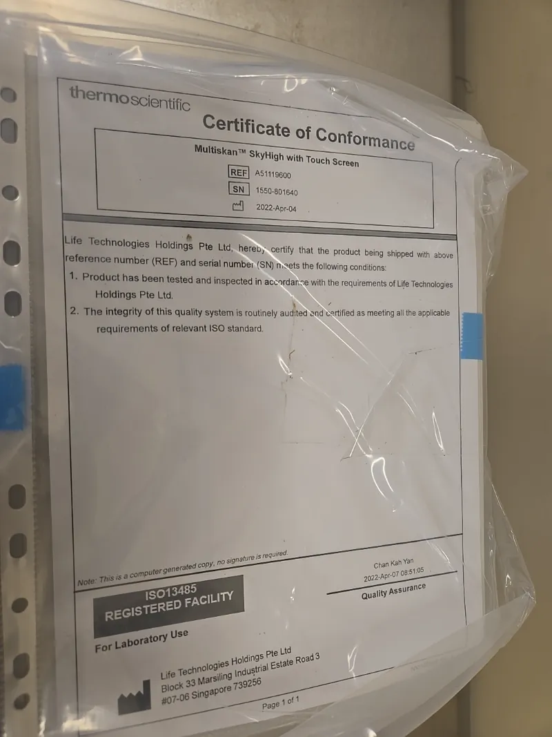 'New in box' Thermo Scientific A51119600 Multiskan SkyHigh Type 1550 UV/Vis Microplate Plate Reader thumbnail 9